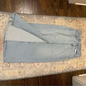 LOFT Women's denim maxi skirt  in Light Blue